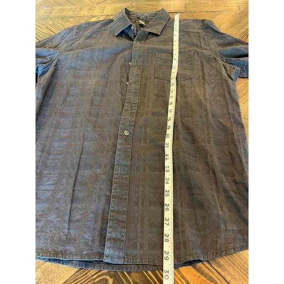 Rock & Republic Y2K Western Shirt Mens Large Grey Black Denim Button Down Cotton - Picture 6 of 12